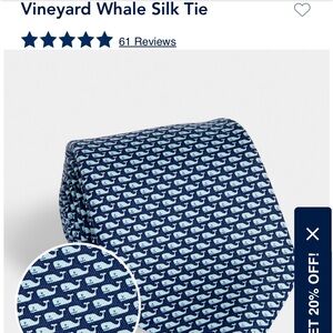Vineyard Whale Silk Tie Navy - New/NWT